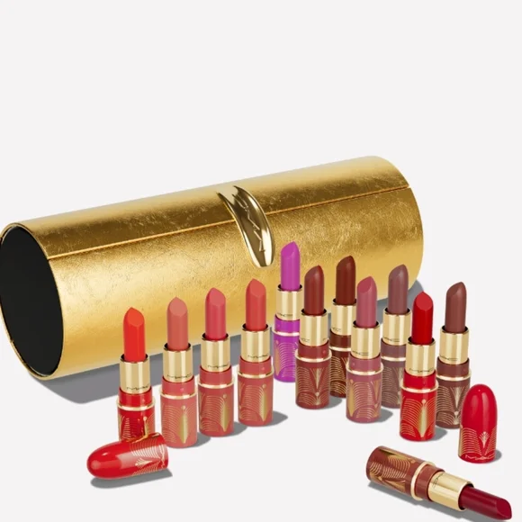 MAC Golden Girls Mini Lustreglass Lipstick Vault x12 - Picture 2 of 9